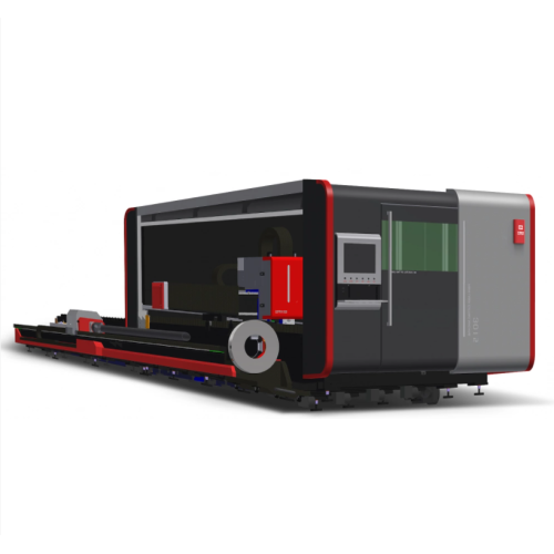 CNC-programmed fiber laser cutting machine