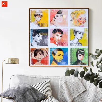 Monroe Hepburn Decorative Figure Oil Painting