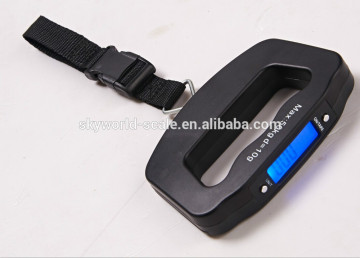 TY2103 Digital Hanging Luggage LED Fishing Weight Scale, Black 50kg /10g