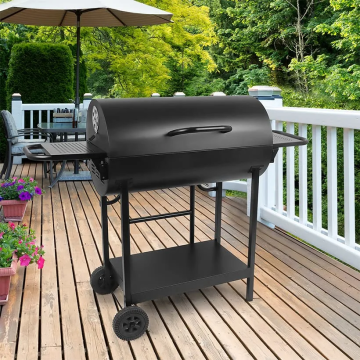 Wholesale Outdoor Trolley Bbq Folding Charcoal Barbecue Oil Drum Barrel Grill