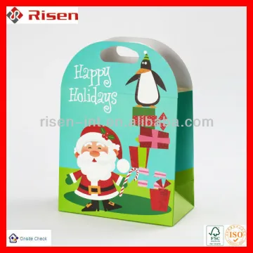 funny gift bags santa pattern paper bag