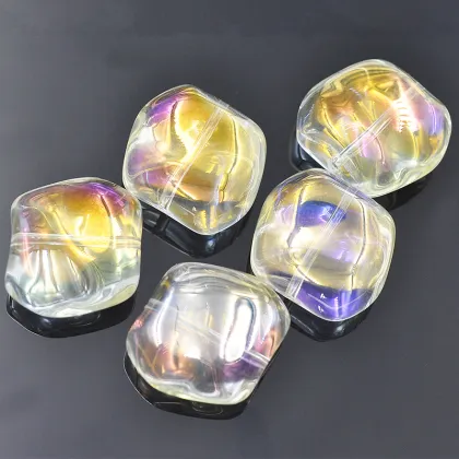 2016 new design trade jewelry flat lampwork crystal glass beads wholesale