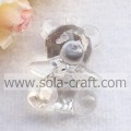 Transparent Lovely Artificial Bear-shaped Bead Pendant for Key Chain 