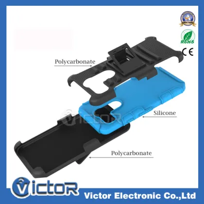 Heavy Duty Cell phone 3in1 robert case for ZTE Obsidian Z820 with kickstand belt