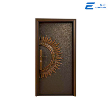 Puerta exterior de alto rendimiento de aluminio fundido con panel completo