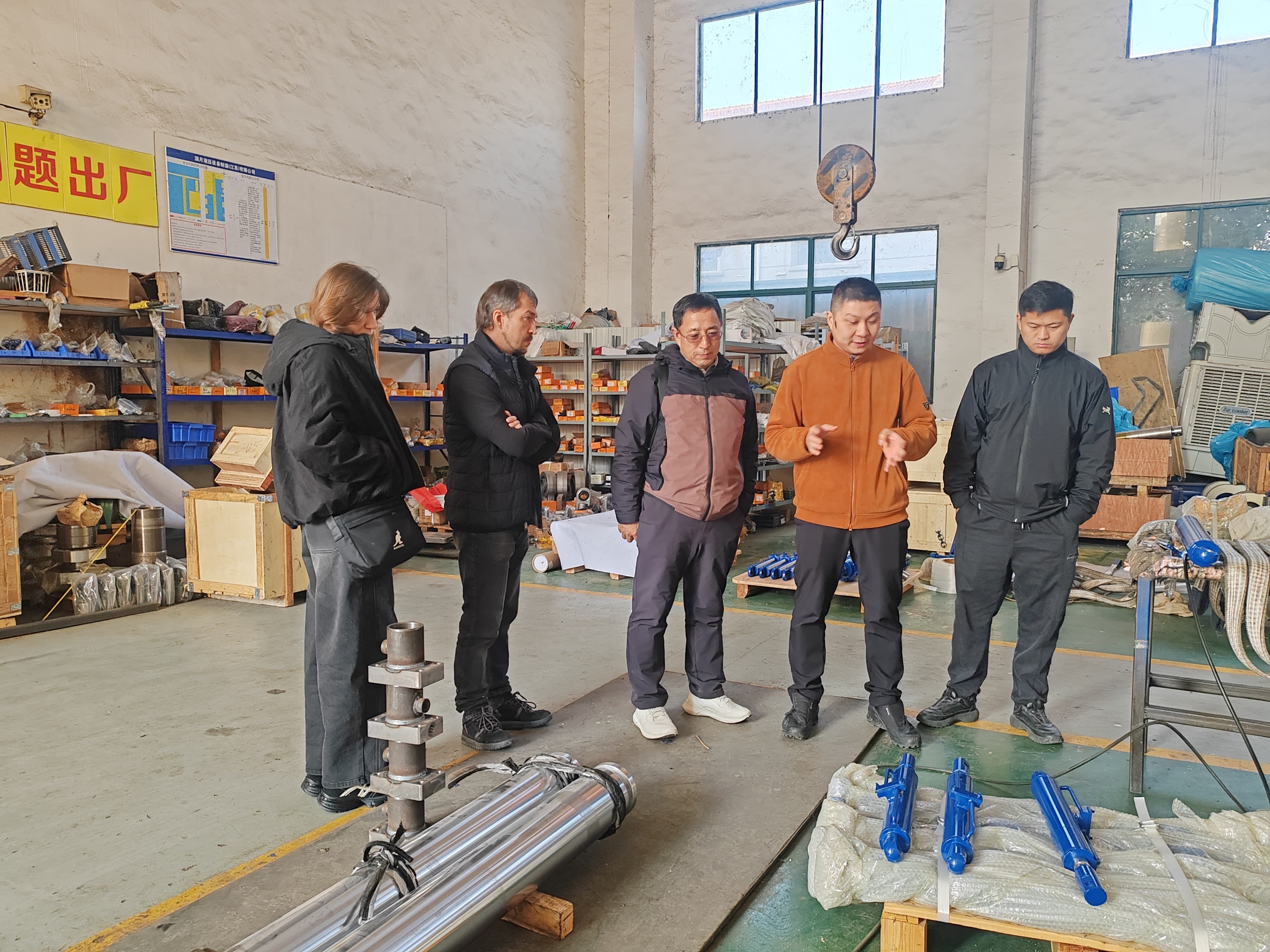 Russian customer visits factory