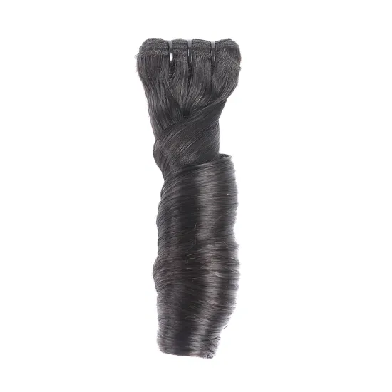 Funmi Double Drawn Weft Spring Twist Virgin Hair Remi Curly Human Spring Curl Fumi Hair Weave