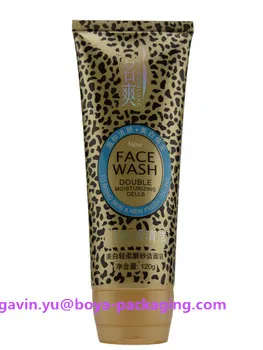 face cleaner cream cosmetic plastic packaging tube flip top cap