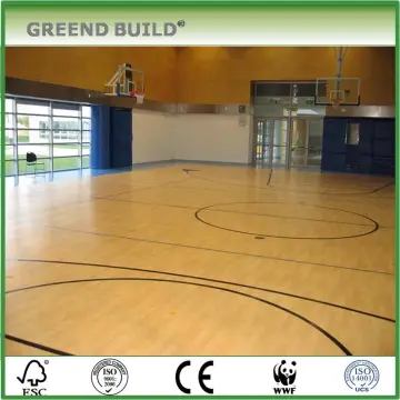 Oak indoor basketball court wood flooring