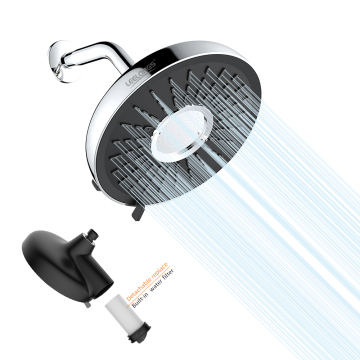 Leelongs 8 Inch 3 Functions ABS Shower Head with Multi-Stages Shower Filter