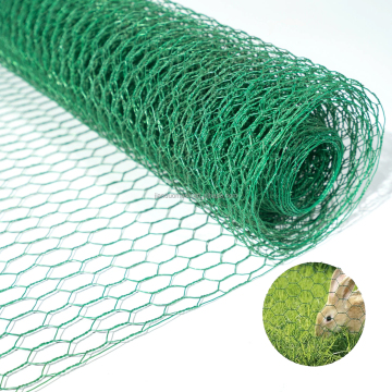 19 Gauge Green PVC Coated 1" Fish Cage Hexagonal Wire Mesh