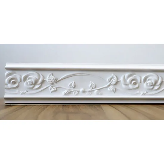 Artistic Carved Flower White Moulding for Bathroom and Bedroom