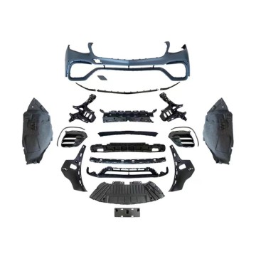 Kit per paraurti per auto per Mercedes-Benz GLC X253 2020-2022-Fronte e posteriore con griglia e tubo di scarico