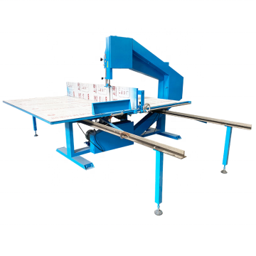 EVA Polyurethane Waste Sponge Memory Semi-Automatic Vertical Foam Cutting Machine