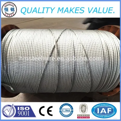 Hengming brand 45mm 1x19 galvanized steel wire rope