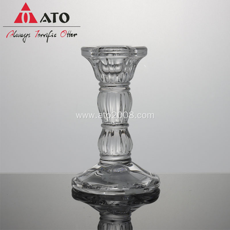 Glass Pillar Candle Holder for Tealight Candlestick
