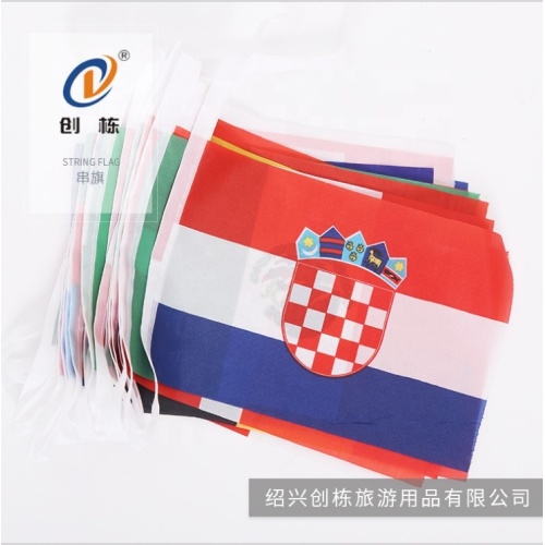 Custom satin printed polyester all countries flags