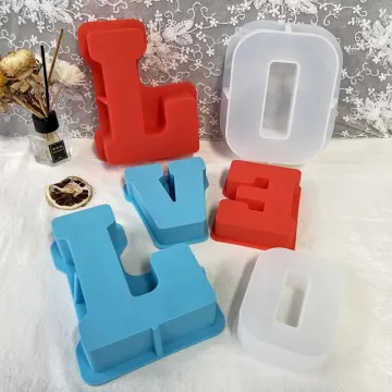 Candle Decoration Mold Silicone Letters Big