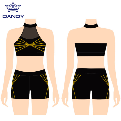 Sexy off the shoulder cheerleading uniforms