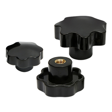 Black Thumb Nut Clamping Knob M6 M8 with Handle Dia 32mm - Fast Delivery