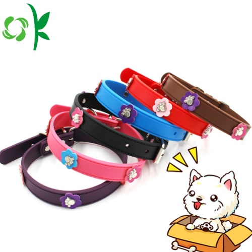 Fashion Silicone Pet Collar Flower Dog Training Collar