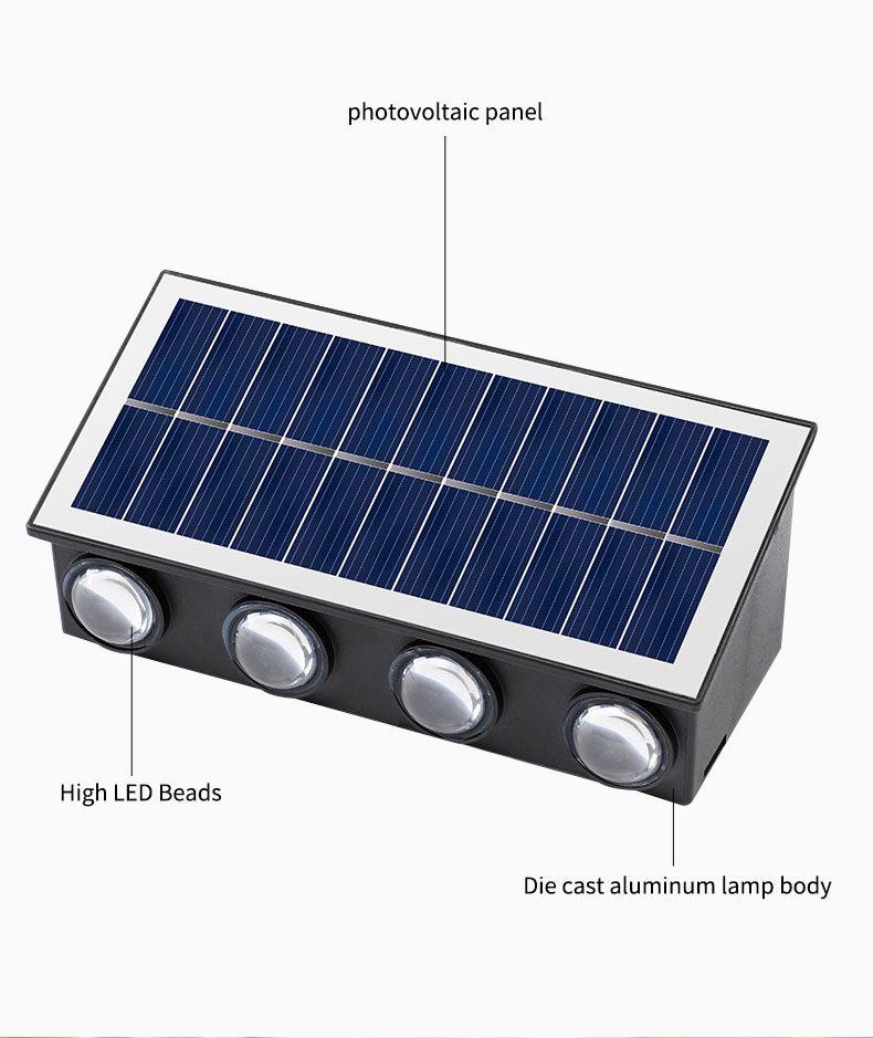 8W Wall Mounted Solar Garden Light