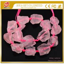 Perles de pierres précieuses en cristal bruts naturels bruts de quartz rose