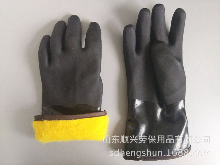 Winter pvc coated gloves