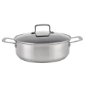 Stainless steel dutch oven for cooking and serving