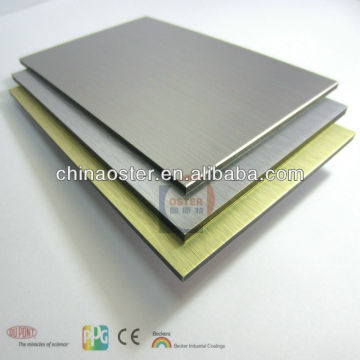 Silver Brushed Aluminum Composite Panel ACP sheets