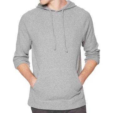 Sudadera con capucha de jersey de lana de manga larga para hombres