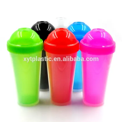Double wall double plastic cup,double wall drink plastic cup,drink cup plastic