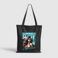 Custom Summer Vacation Canvas Tote Bag For Travel