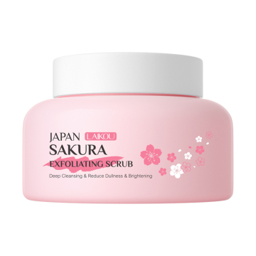 LAIKOU JAPAN SAKURA Exfoliating Scrub 100g - Deep Cleansing, Moisturizing Scrub for Dull and Rough Skin