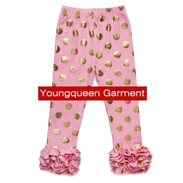 NL63 2015 autumn and winter pants cotton leggings gilt dots flounced hem trousers