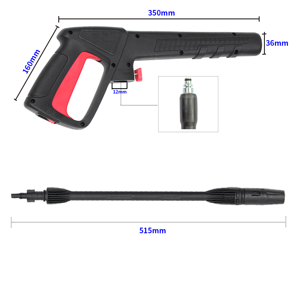 Pistola de pulverização de pressão de alta qualidade de plástico amarelo botão de lavar pistola