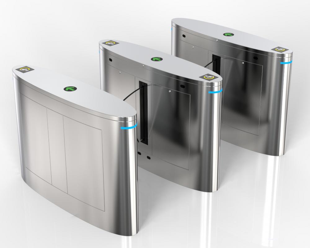 High Security Rfid Flap Turnstile Barrier Gate