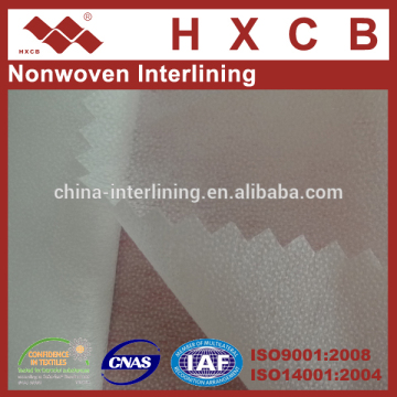 100% Polyester Adhesive Fusible Non Woven Apparel Interlining Linings Fabric Fuse
