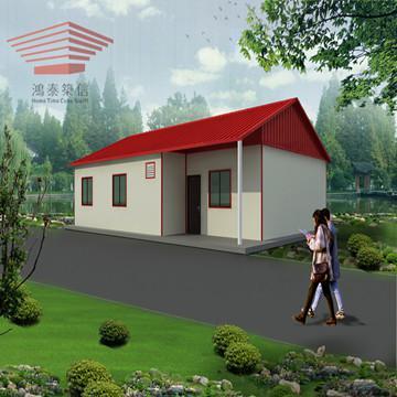 cheap prefabricated house with light steel frame & sandwich panels