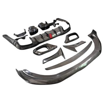 Upgraded Carbon Fiber Body Kit for 2019-2023 S-Class W222: Enhancing Style with B Style Front Lip, Fender, Rear Diffuser, and Exhaust Pipe Spoiler