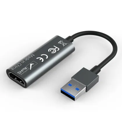Premium HDMI to USB 3.0 1080P Live Streaming DVR Capture Card with 11cm Cable