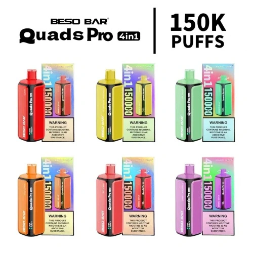 elux legend mint BESO BAR Quads Pro 4in1 150K Puffs Isọnu Vape 4-in-1 Olona-Flavor Olupilẹṣẹ  China
