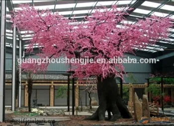 Landscaping manufacturer hotsell shopping mall decorative pink artificial plum tree