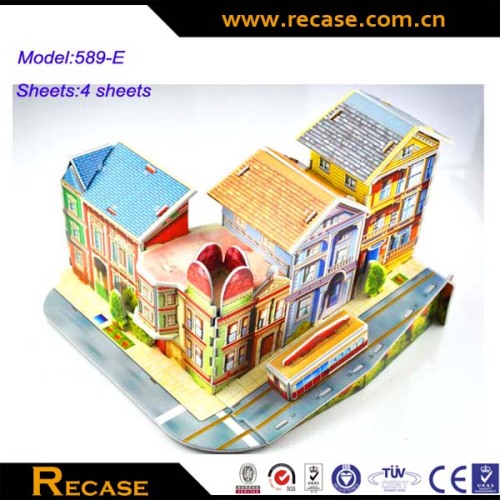 3d Puzzle-house,DIY 3d puzzle ,EVA 3d puzzle