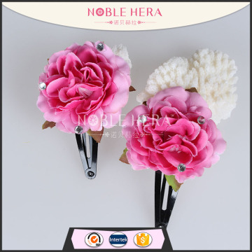 Cheap Factory High Quality Hair Accessories Artificial Floral Flower Clip 53R09CF