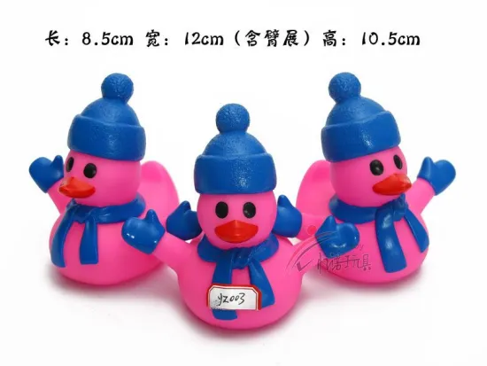 hot sell Eco-friendly bath floating vinyl snowman duck toys kids soft rubber animal toys PVC