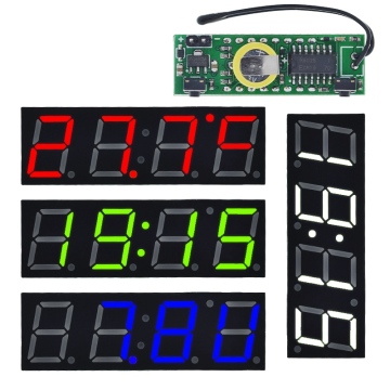 TZT 3-en-1 LED RX8025T Module de tension de température d'horloge numérique pour Arduino (DC 5-30V)