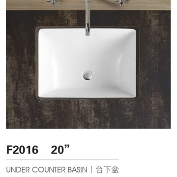 Made in China Basin USA Bathroom Undermount Ceramic Sink T-F2016