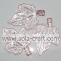 Clear Small Red Color Maple Leaves Plastic Beads for Pendant of Necklace