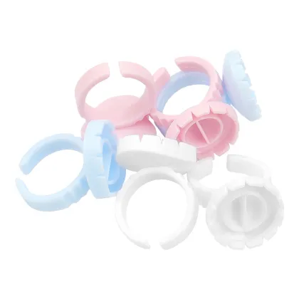 Wholesale Eyelash Glue Rings - 100pcs/pack Disposable Eyelash Extension Glue Holders